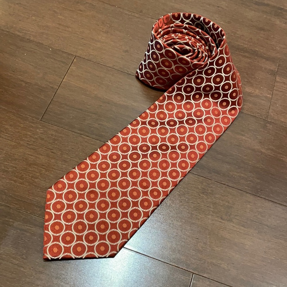 BCBG Attitude Burnt Orange Silk Necktie